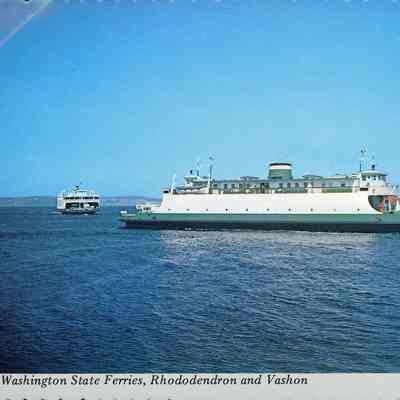 Washington State Ferries, Rhododendron and Vashon postcard