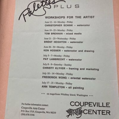 Coupeville Arts Center 1989-1990 scrapbook