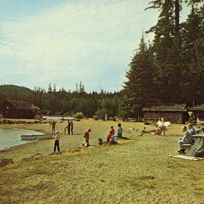 Whidbey Island beach postcard