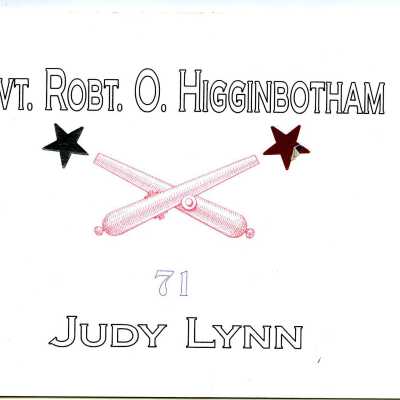 PVT. Robt. O. Higginbotham - Judy Lynn