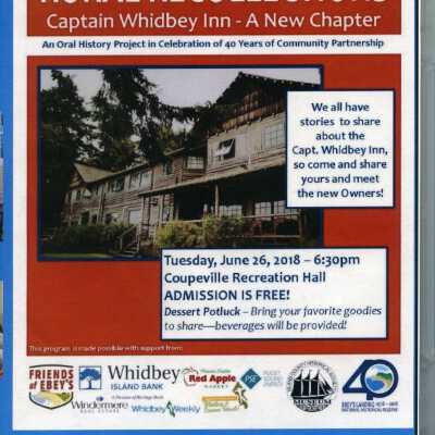 Rural Recollections: Captain Whidbey Inn - A New Chapter