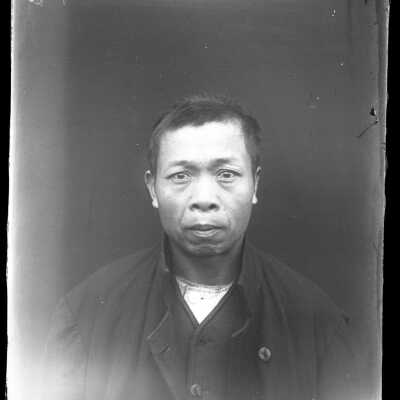 Asian Man - Negative, Glass-plate