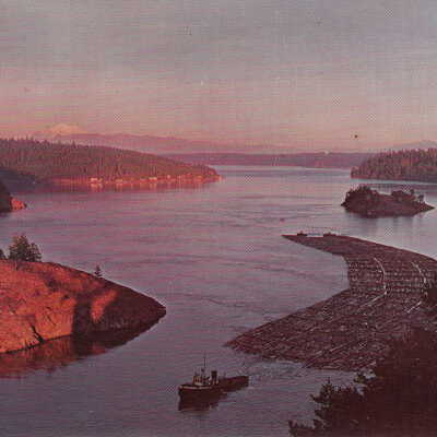 Deception Pass from Deception Pass Bridge: Origsize: 3.5x5.5; Origformat: Print-Photographic