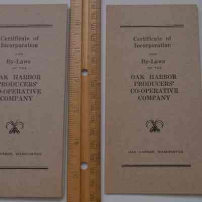 Articles of Incorporation and By-laws of the Oak Harbor Producers' Co-operative Company
