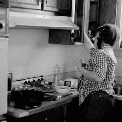 Renee Smith in the kitchen.