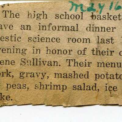 Newspaper - May 26, 1923 - Coach Irene Sullivan