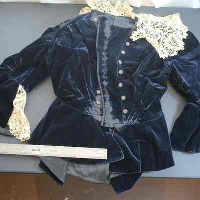 Blue Velvet Dress Suit