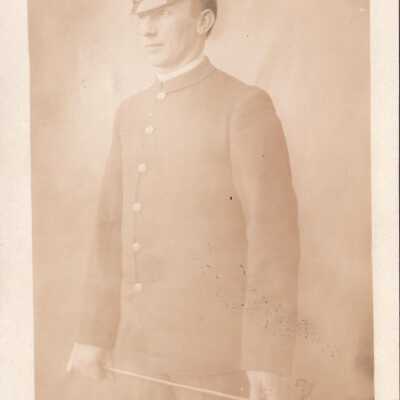 Soldier, member of 71st Co, with baton: Origsize: 3.5x5.5; Origformat: Print-Photographic