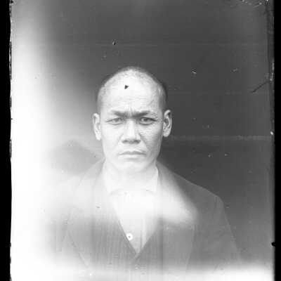 Asian man - Negative, Glass-plate