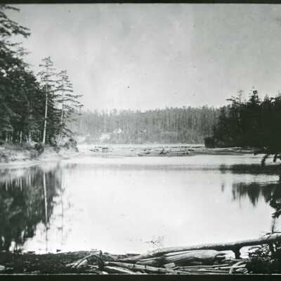 B/W Photo of Lake