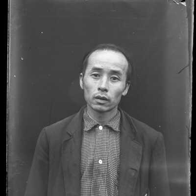 Asian Man - Negative, Glass-plate