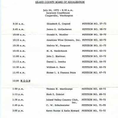 Schedule