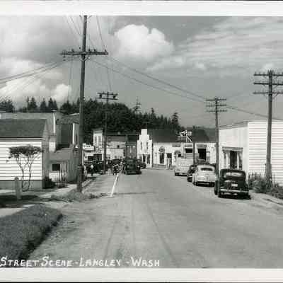 Langley Street Scene postcard