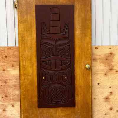 Wood-Carved Door Panel