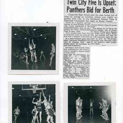 Scrapbook page - CHS Basketball 1955