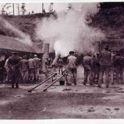 Mortar Firing at Fort Casey