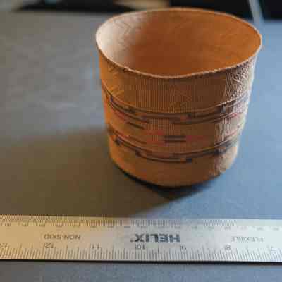 Makah woven basket