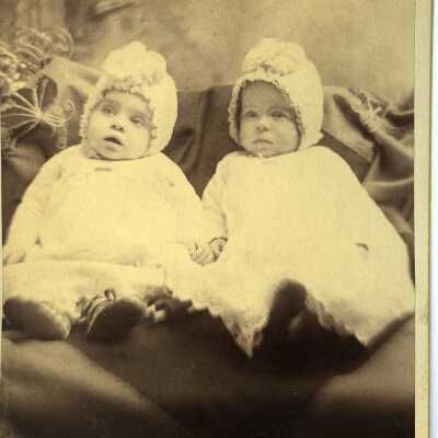 Photograph, The Power Twins, Marion and Margaret. 1st twins born on Whidby Feb. 1890. Acc. # 2019.018.063b
