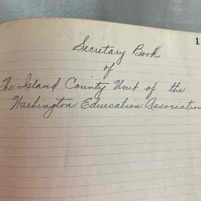 1920 "Secretary Book" - Washington Education Association