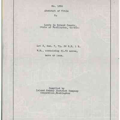 Abstract of Title - Lot 3, Section 7
