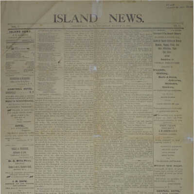 Island News - August 14, 1884