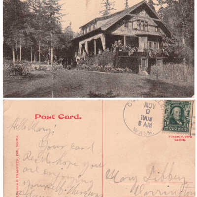 Mercer Island. One of the many beautiful Summer Homes on the shores of Lake Washington, Seattle