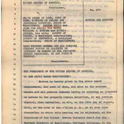 Notice and Summons - Lester Still and William J. Buhler, et al