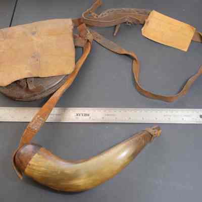Powder Horn and Pouch