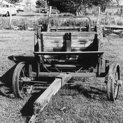 Old wagon at Smith Farm, 1972.