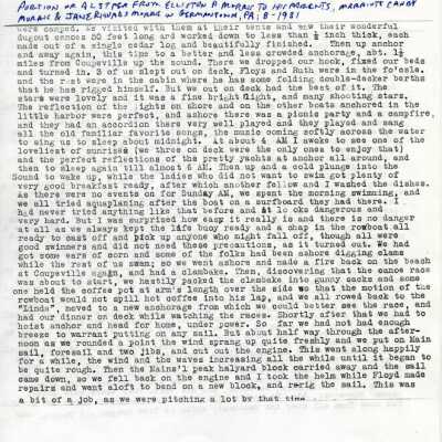 1931 Letter - Canoe Races