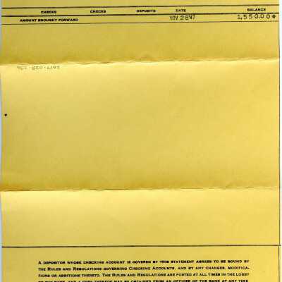 Statement, Bank