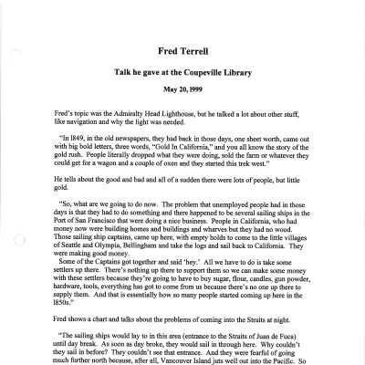 Interview with Fred Terrell