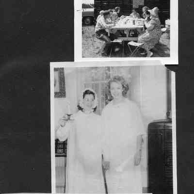 140 - DPW Picnic at top: April 1948 at bottom - Libbey and Sloth