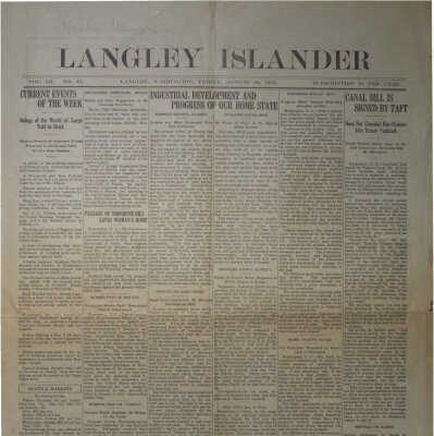Langley Islander Aug. 30, 1912.