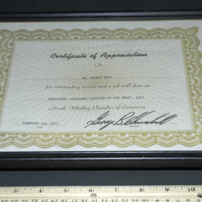 Certificate, Achievement