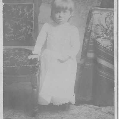 Photograph, Marion Power, 1892. Acc. # 2019.018.062. One of the Power twins.
