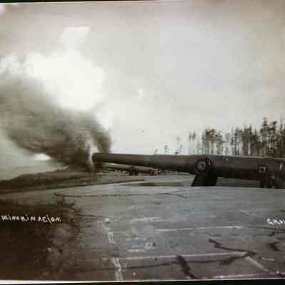 10-inch Gun Firing at Fort Casey