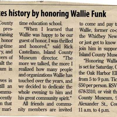 Museum makes history by honoring Wallie Funk