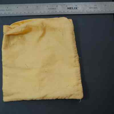 2023.dpw.329 - gold silk bag, lined, 7.25"x7.75"