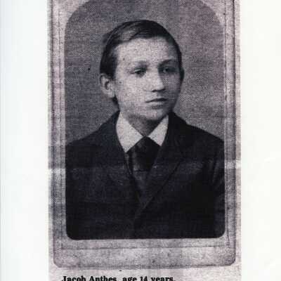 Photocopy, Jacob Anthes as a young man. Acc. # 2019.034.073