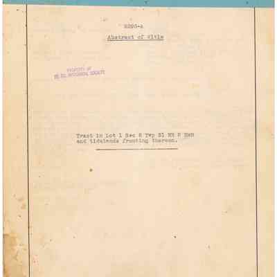 Abstract of Title - Anthony Hyde
