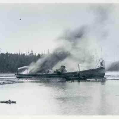 Burning of the Steamer "Whidby"