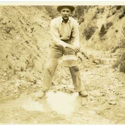 Elmer Calhoun Panning for Gold