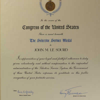 Award document