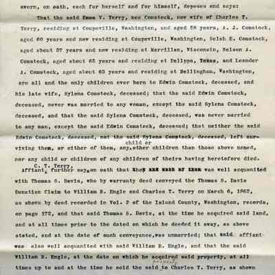 C.T. Terry to the Public Affidavit