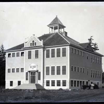 Oak Harbor High School 1911 - Negative, Glass-plate