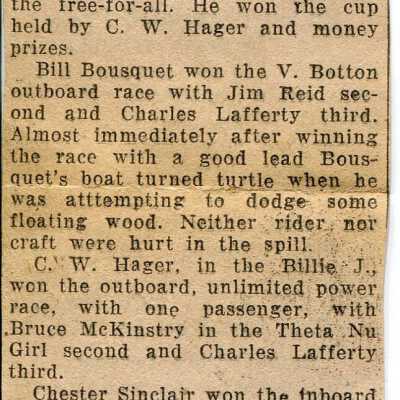 Newspaper - Lake Chelan races