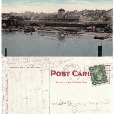 Waterfront, showing Great Northern Depot, Everett, Wn