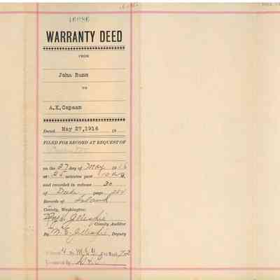Warranty Deed - John Runn to A. K. Capaan
