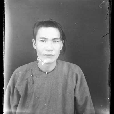Asian Man - Negative, Glass-plate